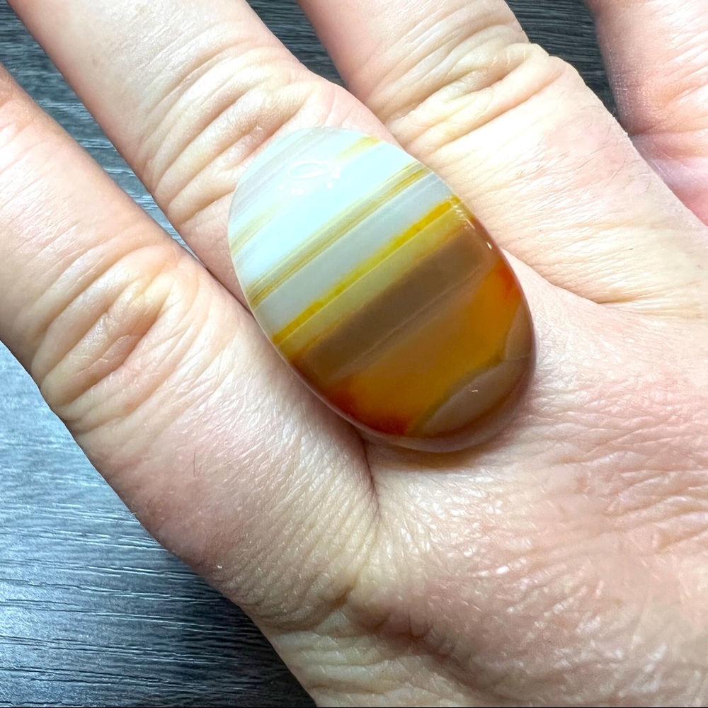 Banded Agate Stone Ring